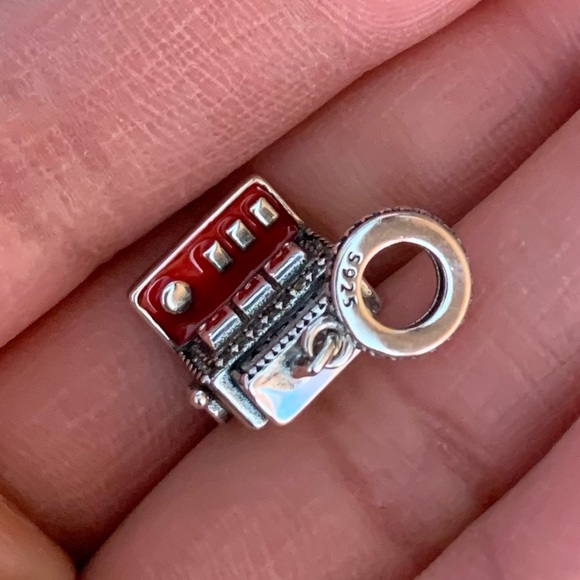 NWOT Lucky Casino Slot Machine Las Vegas Dangle Charm Sterling Silver 925 - Picture 12 of 16